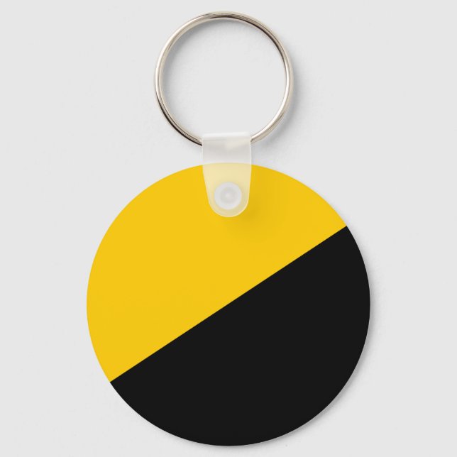 Anarcho Capitalist Black and Yellow Schlüsselanhänger (Vorderseite)