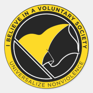Anarcho Kapitalismus-Aufkleber-Set Runder Aufkleber