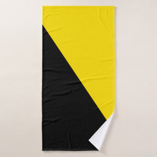 Anarcho Kapitalismus Flaggenanarchie Symbol schwar Badehandtuch