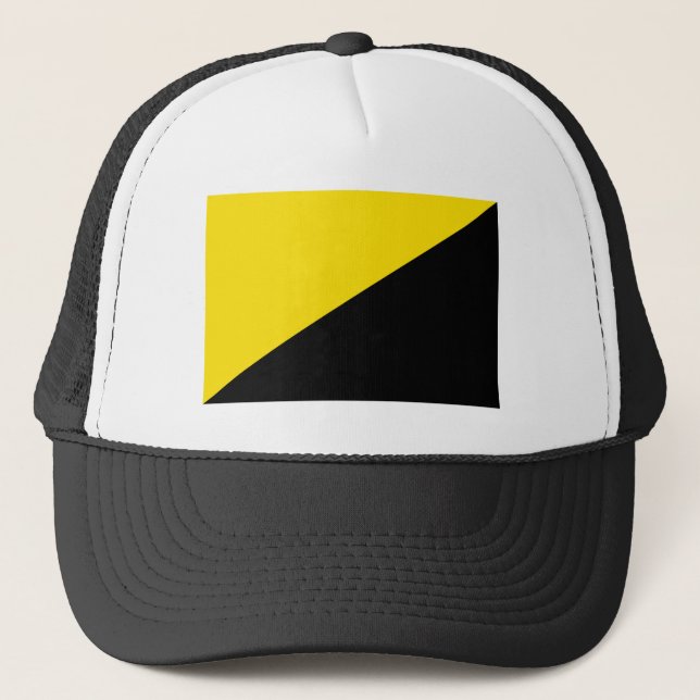 Anarcho Kapitalismus Flaggenanarchie Symbol schwar Truckerkappe (Vorderseite)