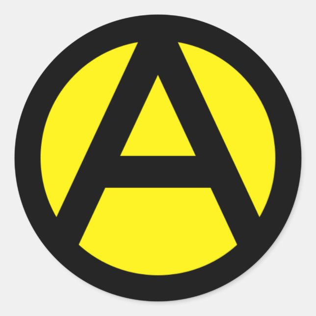 Anarcho-Kapitalismus Runder Aufkleber (Vorderseite)