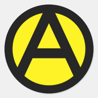 Anarcho-Kapitalismus Runder Aufkleber