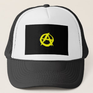 Anarcho Kapitalismus-Schwarzes und gelbe Flagge Truckerkappe