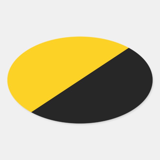 Anarcho-kapitalistische Flagge Ovaler Aufkleber (Vorderseite)
