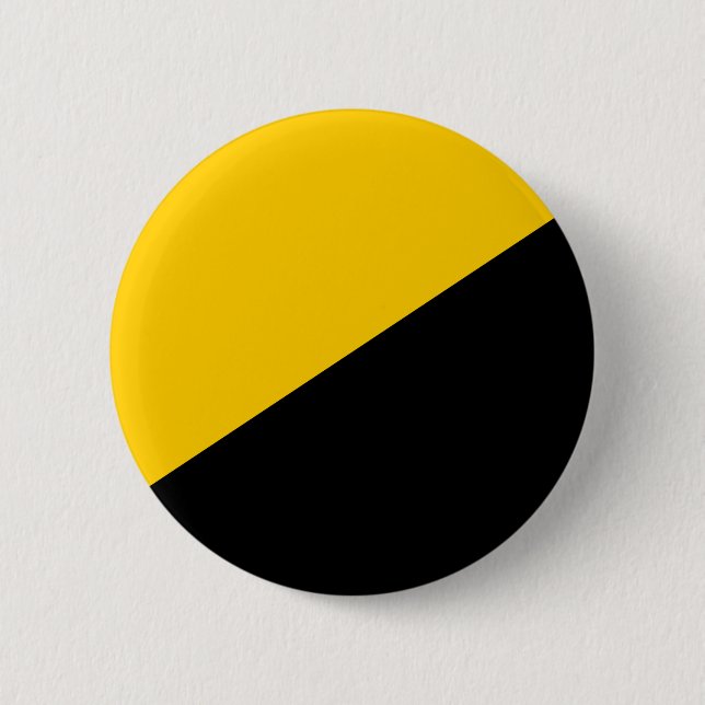 Anarcho kapitalistisches Schwarzes und gelb Button (Vorderseite)