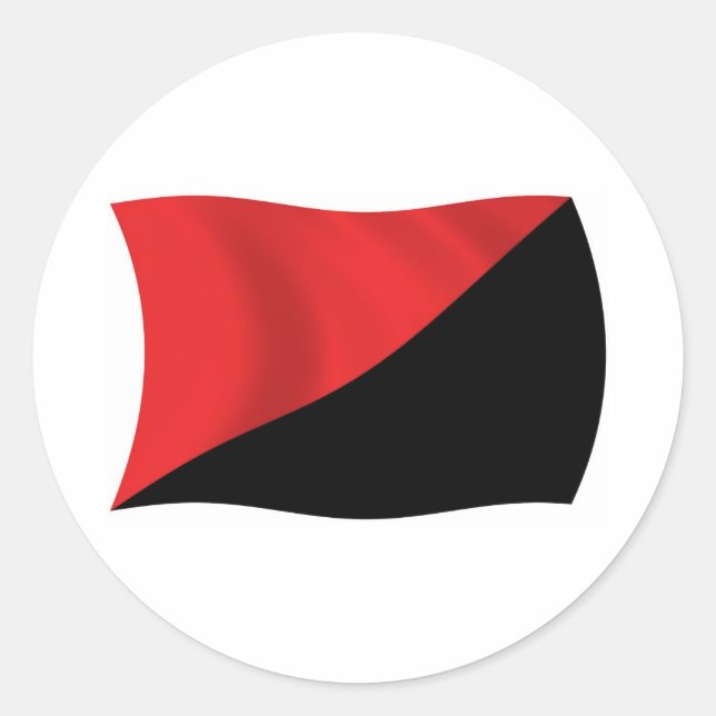 Anarcho-Syndikalismus-Flag-Aufkleber Runder Aufkleber (Vorderseite)