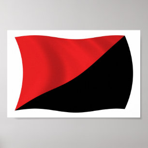 Anarcho-Syndikalismus-Flagge Poster Druck