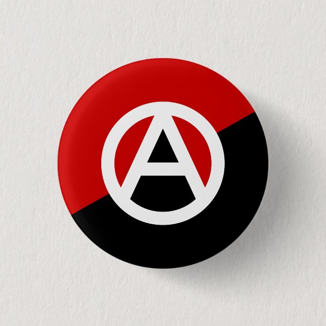 Anarcho-Syndikalismus Symbol-Knopf, Button (Vorderseite)