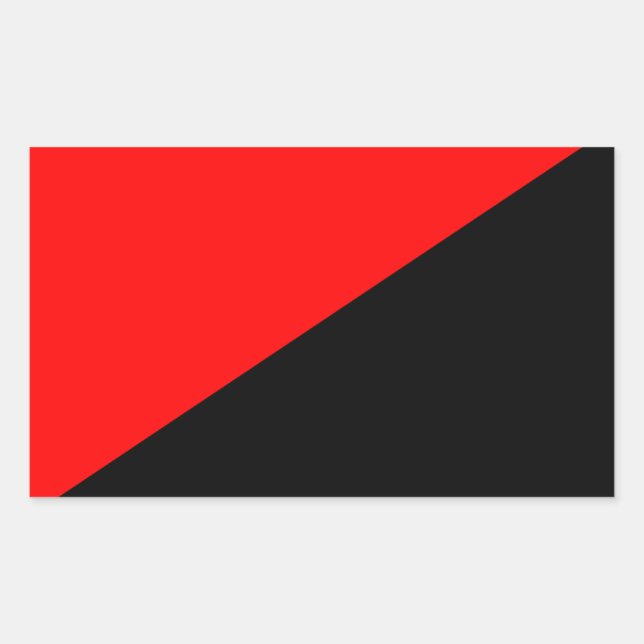 Anarcho-Syndikalist-Flag-Aufkleber Rechteckiger Aufkleber (Vorderseite)