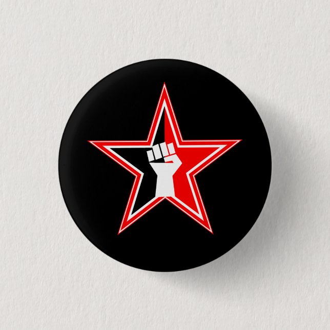 Anarcho-Syndikalist Revolutionärs-Knopf Button (Vorderseite)