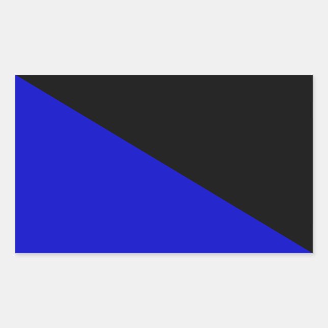 Anarcho-transshumanistische Flagge Rechteckiger Aufkleber (Vorderseite)