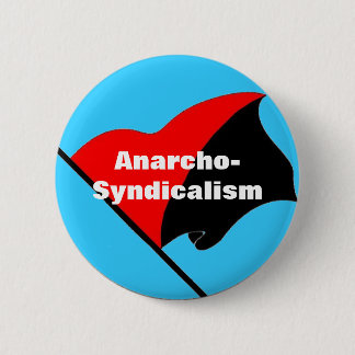 Anarchosyndikalismus Flaggenknopf Button