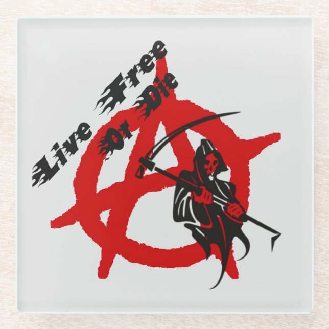 Anarchy Grim Sensenmann Glasuntersetzer (Vorderseite)