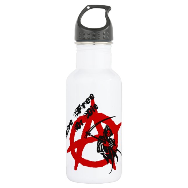 Anarchy Grim Sensenmann Trinkflasche (Vorderseite)