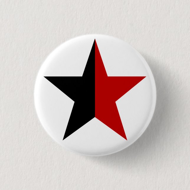 Anarchy Star Klassisch (schwarz / rot) Button (Vorderseite)