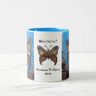 Anastacia u. Marco Schmetterlings-Tasse Zweifarbige Tasse