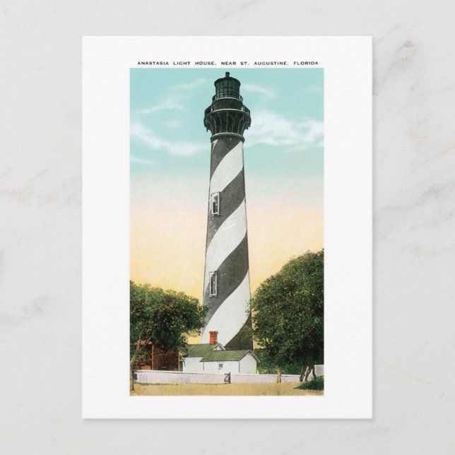 Anastasia Light House, St. Augustine, FL Postkarte (Vorderseite)