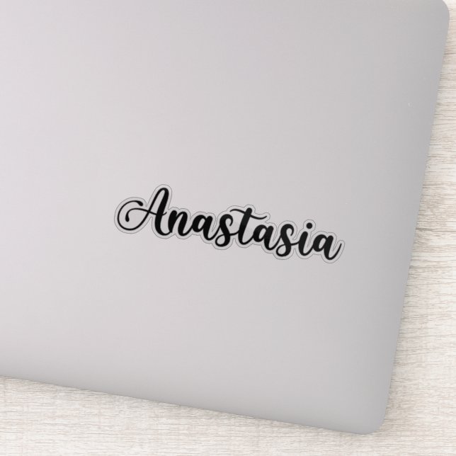 Anastasia Name - Handgeschriebene Kalligrafie Aufkleber (Detail)