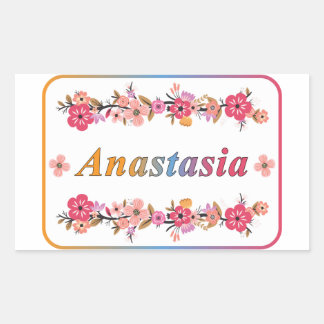 Anastasia Name Rechteckiger Aufkleber