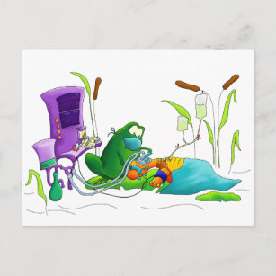Anästhesie-Doktor Frog Postkarte