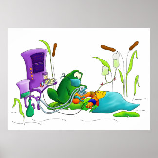 Anästhesie Froschkunst Print Poster