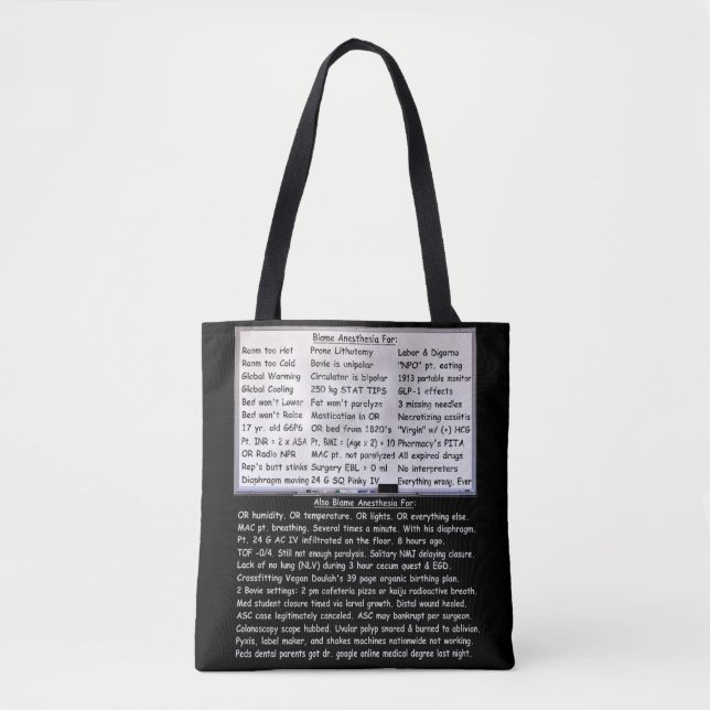 Anästhesie Tasche (Vorderseite)