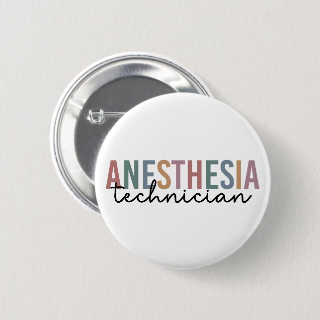 Anästhesie Technischer Retro Anästhetikum Tech Button (Vorne & Hinten)