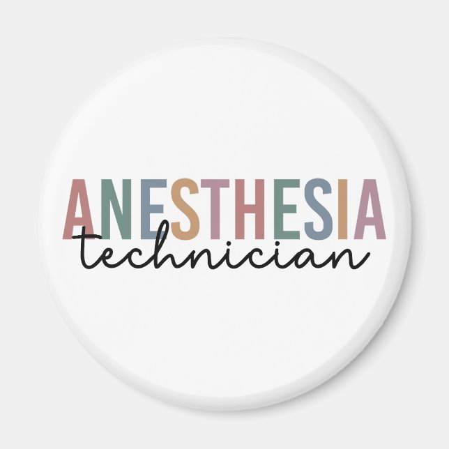 Anästhesie Technischer Retro Anästhetikum Tech Magnet (Vorne)