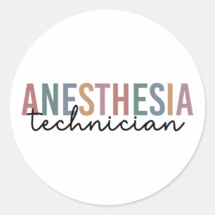 Anästhesie Technischer Retro Anästhetikum Tech Runder Aufkleber