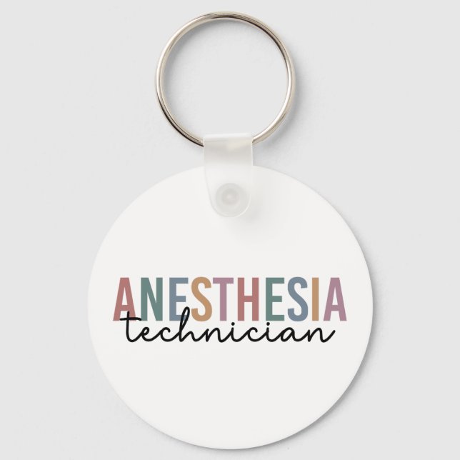 Anästhesie Technischer Retro Anästhetikum Tech Schlüsselanhänger (Vorderseite)