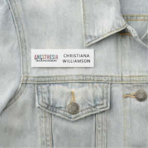 Anästhesietechniker Retro Anästhesietechniker Namensschild