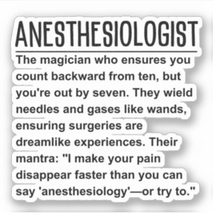 Anästhesiologe Aufkleber