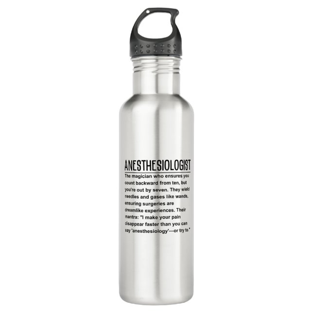 Anästhesiologe Edelstahlflasche (Vorderseite)