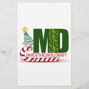 Anästhesiologe MERRY CHRISTMAS Briefpapier