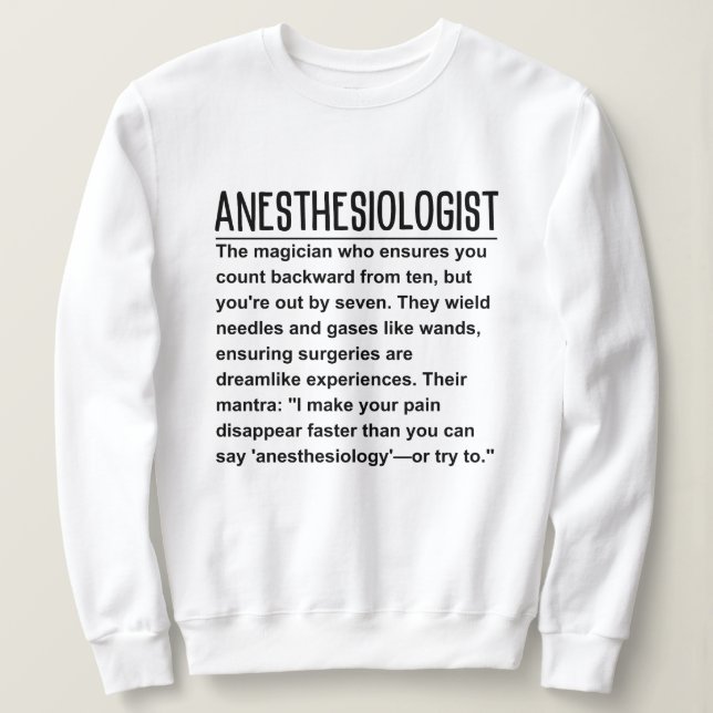 Anästhesiologe Sweatshirt (Design vorne)