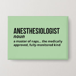 Anästhesiologin Definition - Funny Doctor Gift Button