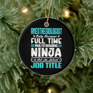 Anästhesist Job Titel Beruf Fähigkeiten Lustig Keramik Ornament