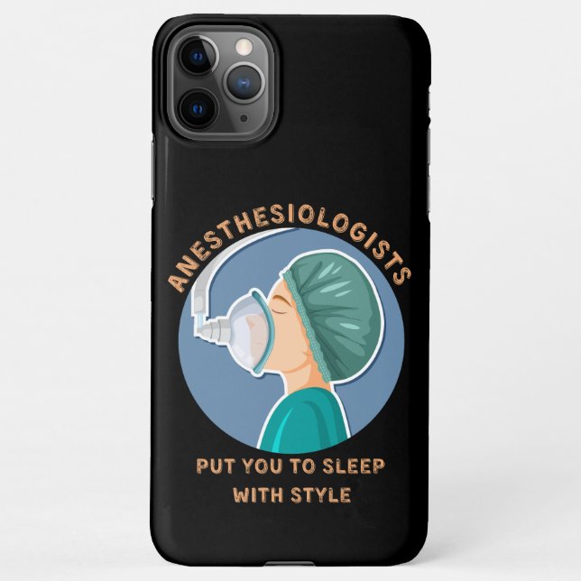 Anästhesisten bringen dich stilvoll schlafen iPhone hülle (Rückseite)