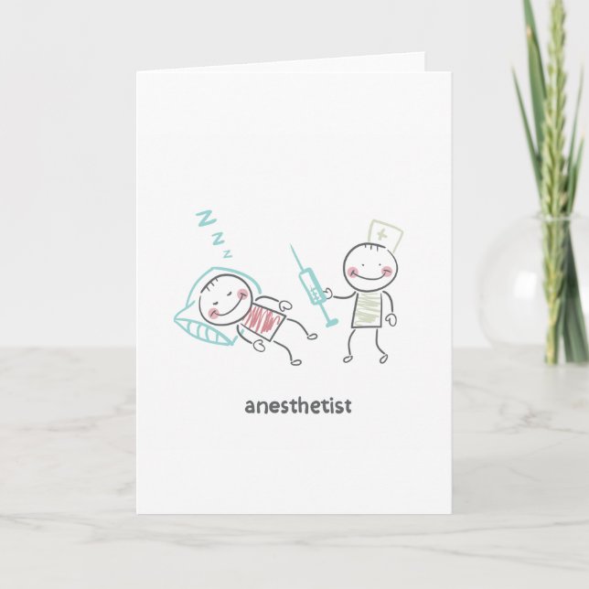 Anästhesistische Grußkarten Karte (Vorderseite)