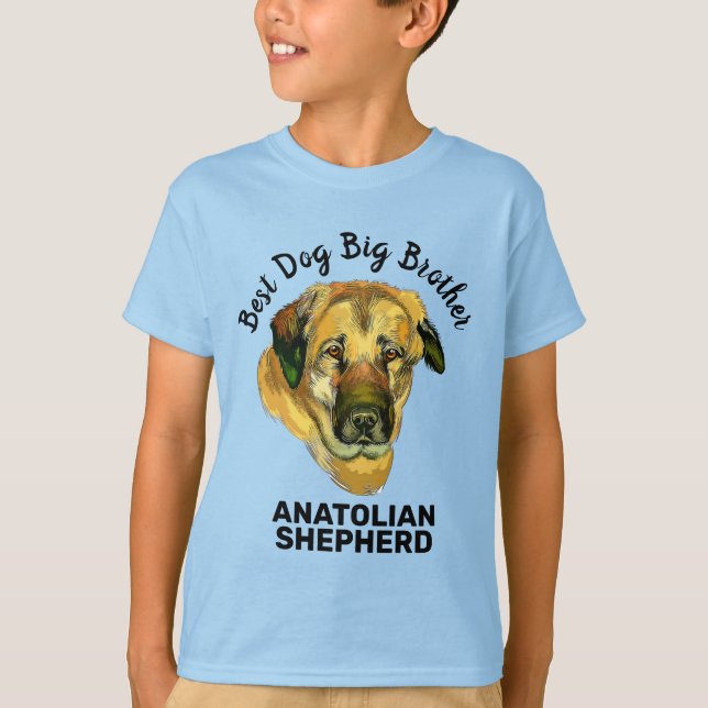 Anatolian Shepherd Aquarell bester großer Bruder T-Shirt (Vorderseite)