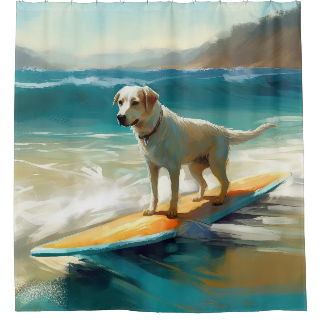 Anatolian Shepherd Beach Surfmalerei Duschvorhang (Vorderseite)