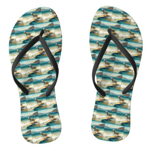 Anatolian Shepherd Beach Surfmalerei Flip Flops