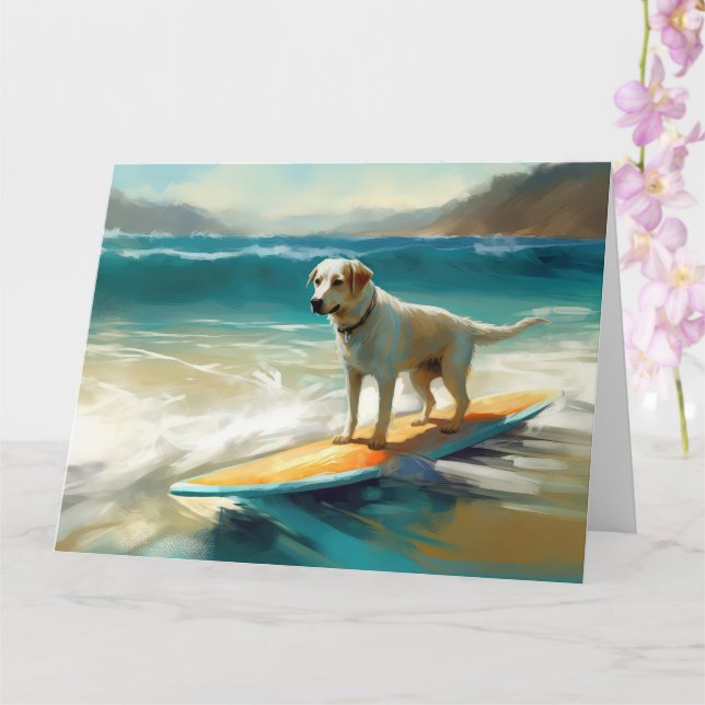 Anatolian Shepherd Beach Surfmalerei Karte (Orchidee)