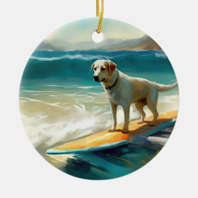 Anatolian Shepherd Beach Surfmalerei Keramik Ornament (Vorne)