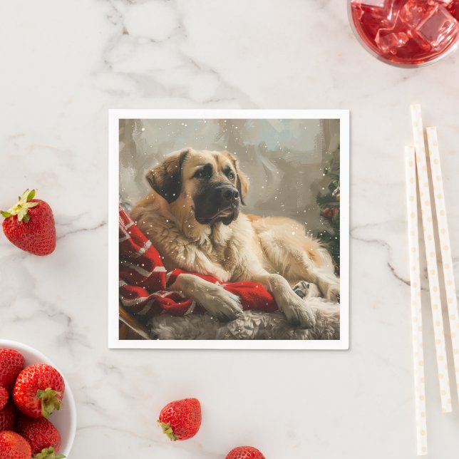 Anatolian Shepherd Dog Christmas festival Serviette (Beispiel)