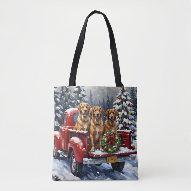 Anatolian Shepherd Dog Christmas Red Truck Holiday Tasche (Vorderseite)