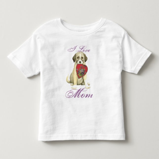 Anatolian Shepherd Dog Heart Mama Kleinkind T-shirt (Vorderseite)