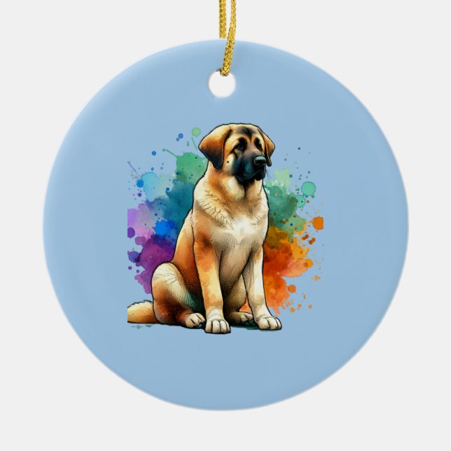 Anatolian Shepherd Dog Keramik Ornament (Vorne)