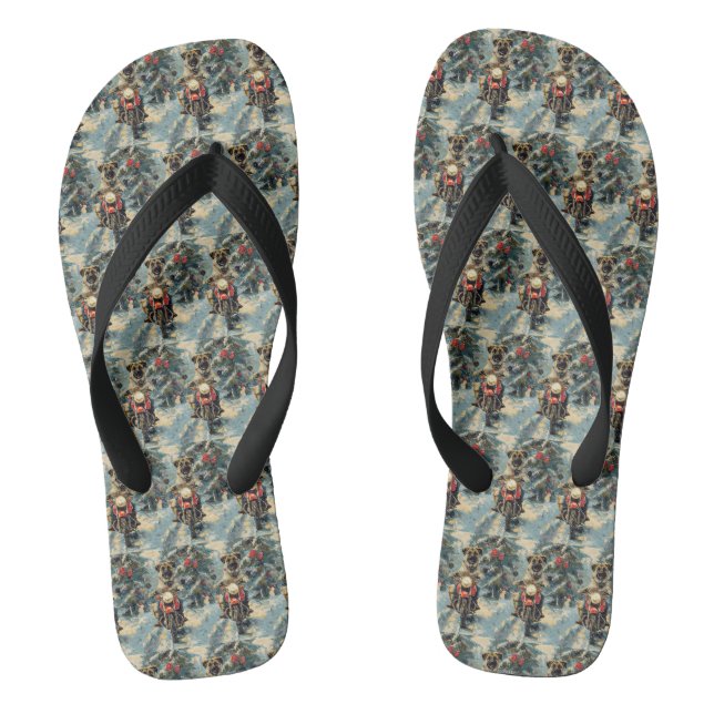 Anatolian Shepherd Dog Riding Motorrad Weihnachten Flip Flops (Fußbett)