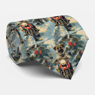 Anatolian Shepherd Dog Riding Motorrad Weihnachten Krawatte